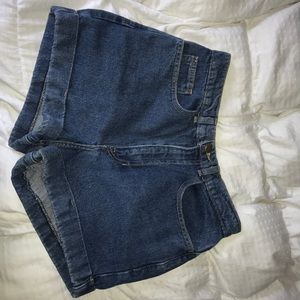 American Apparel High Waisted Denim Shorts